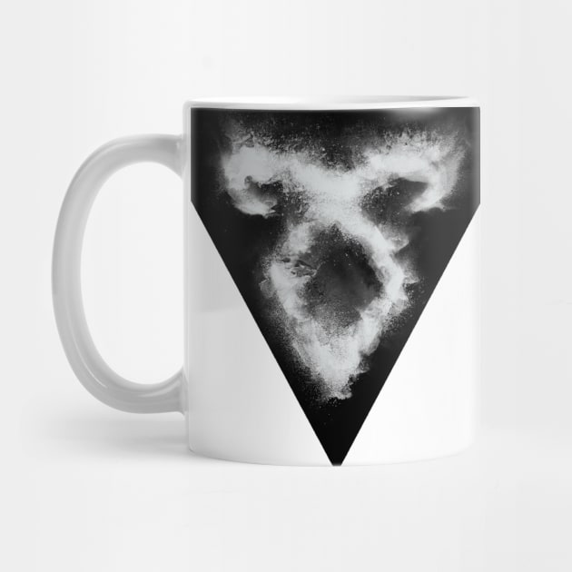 Shadowhunters rune / The mortal instruments - sand explosion with triangle (white) - Parabatai - gift idea by Vane22april